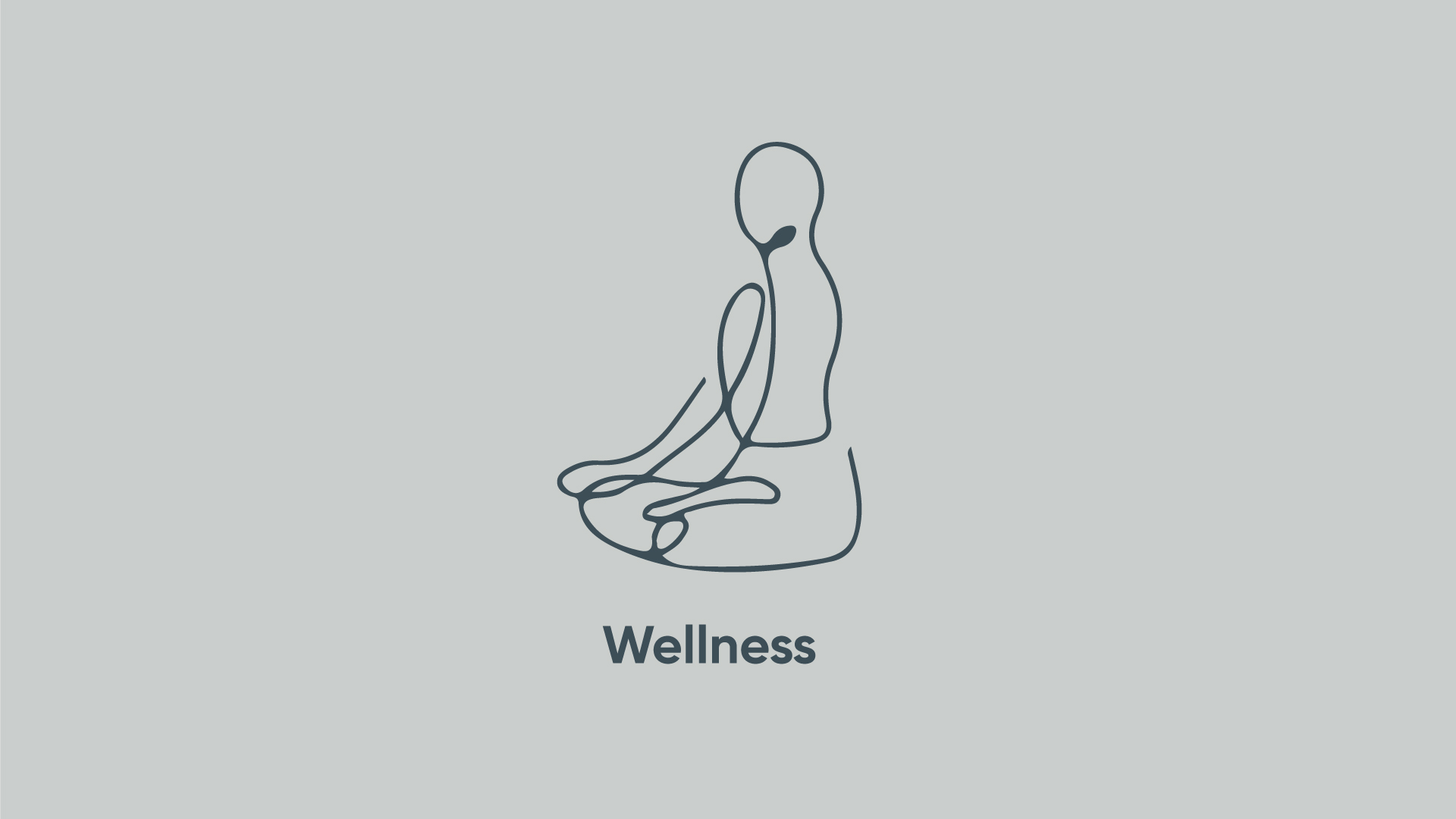 person meditating in lotus position line art